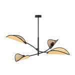 LOTUS 4 BLACK/RATTAN