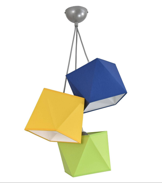  Lampa wisząca do pokoju dziecięcego kolorowa Świetlisty Diamencik 3xE27 Splot