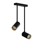 Lampa 2 punktowa natynkowa MONO LONG II 10W GU10 | czarny złoty