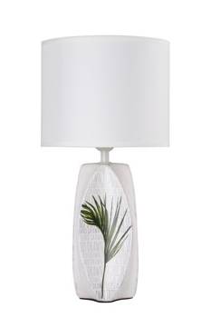 Lampa stołowa/nocna PALMA 41-79961 ceramiczna biała 1x60W E27