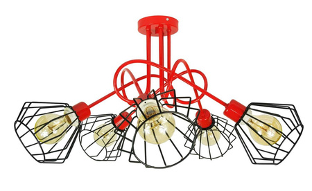 Lampa sufitowa do pokoju chłopca i dziewczynki Edison Loft 5