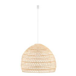 Lampa wisząca BOHO L śr. 60cm E27 | naturalne drewno/biały