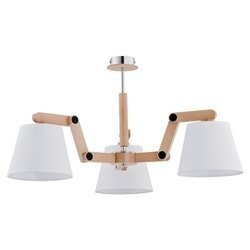 Nowoczesna Lampa sufitowa JOGA III drewno śr. 50cm