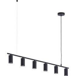 Nowoczesna lampa wisząca LOGAN BLACK 4428 6xGU10