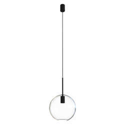 Nowoczesna lampa wisząca SPHERE L szklana kula śr.25 cm 40W | czarny