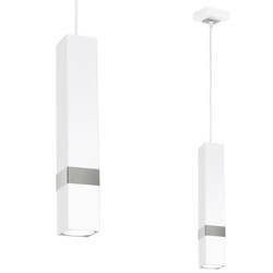 Nowoczesna lampa wisząca VIDAR WHITE/CHROME 1xGU10 MLP6283