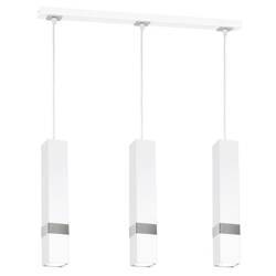 Nowoczesna lampa wisząca listwa VIDAR WHITE/CHROME 3xGU10 MLP6284