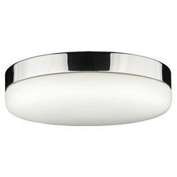 Plafon szklany lampa sufitowa KASAI SENSOR chrom/biały śr. 32cm