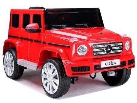 Samochód na akumulator Mercedes G500 czerwony