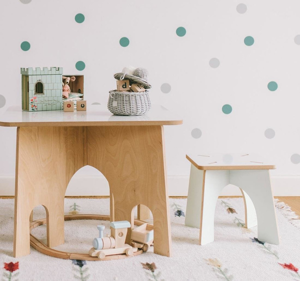  Taboret dziecięcy drewniany Rondo