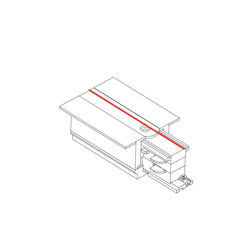 Końcówka zasilająca CTLS RECESSED POWER END CAP LEFT WHITE (PE-L)