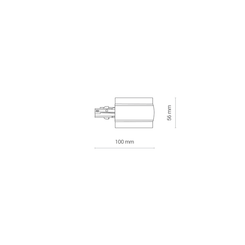 Końcówka zasilająca CTLS RECESSED POWER END CAP RIGHT WHITE (PE-R)