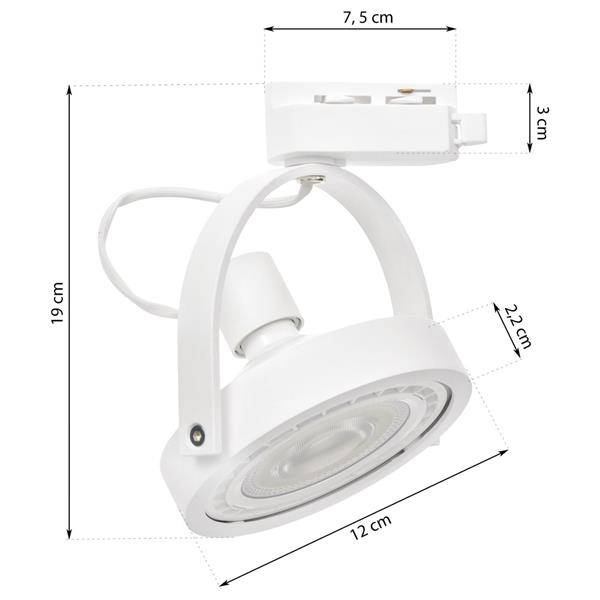 LUGAR WHITE track ligth 1xGU10 W Nowoczesnym stylu