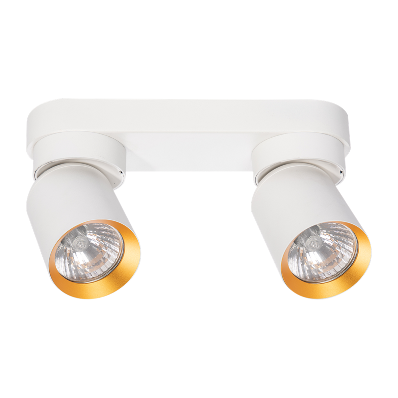 Lampa Sufitowa Andy 2xGU10 Biały + Złoty