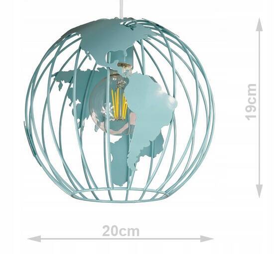 Lampa dla chłopca i dziewczynki miętowe klosze- typ pająk Globus 3