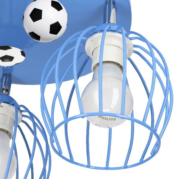 Lampa dla chłopca niebieska motyw piłkarski Mundial 3