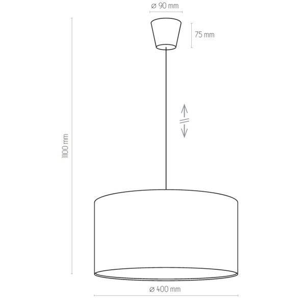 Lampa do pokoju dziecięcego miętowa Rondo Kids 3233 1xE27