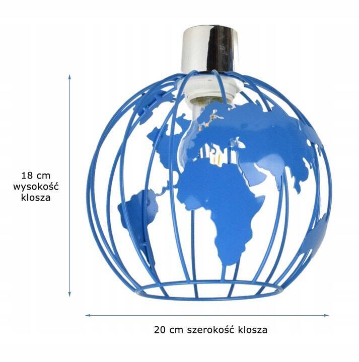 Lampa do pokoju dziecięcego niebieska Edison Globus 2