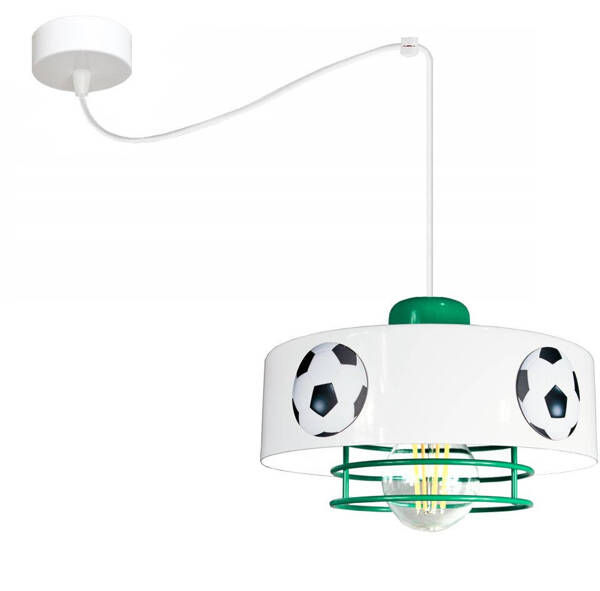 Lampa do pokoju dziecięcego z motywem piłkarskim zielona Mundial SP 1