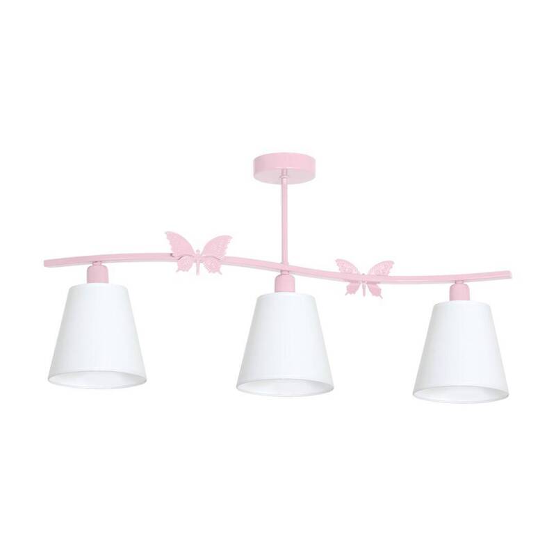 Lampa do pokoju dziewczynki różowa ALICE PINK 3xE14 