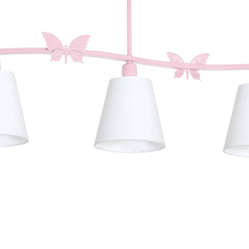 Lampa do pokoju dziewczynki różowa ALICE PINK 3xE14 