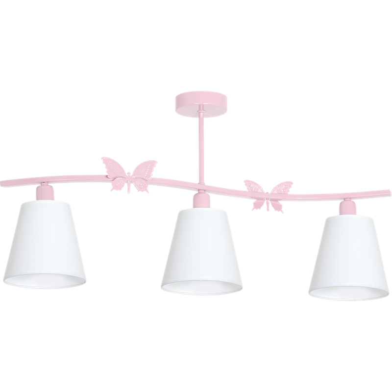 Lampa do pokoju dziewczynki różowa ALICE PINK 3xE14 