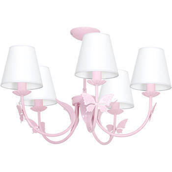 Lampa do pokoju dziewczynki różowa ALICE PINK 5xE14