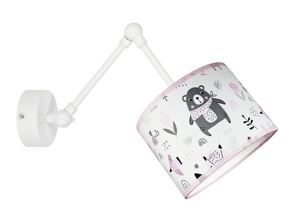 Lampa do pokoju dziewczynki z motywem misia typu pająk TEDDY 2 PINK