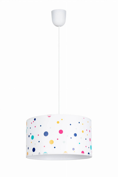 Lampa dziecięca w kolorowe kropki- plus denko maskujące 