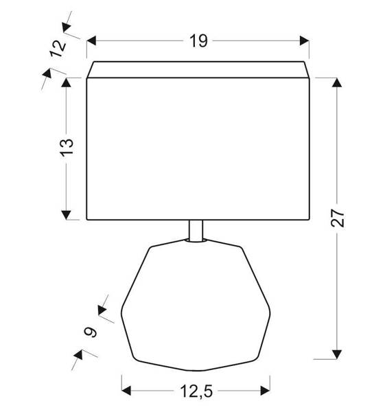 Lampa gabinetowa/stołowa/nocna ANIMI 41-79923 ciemnoszara 1x40W E14