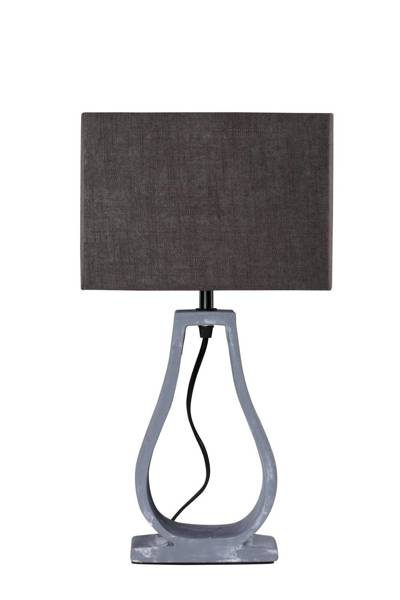 Lampa gabinetowa/stołowa/nocna FEMO 41-79985 podstawa beton/abażur brązowy 1x60W E27