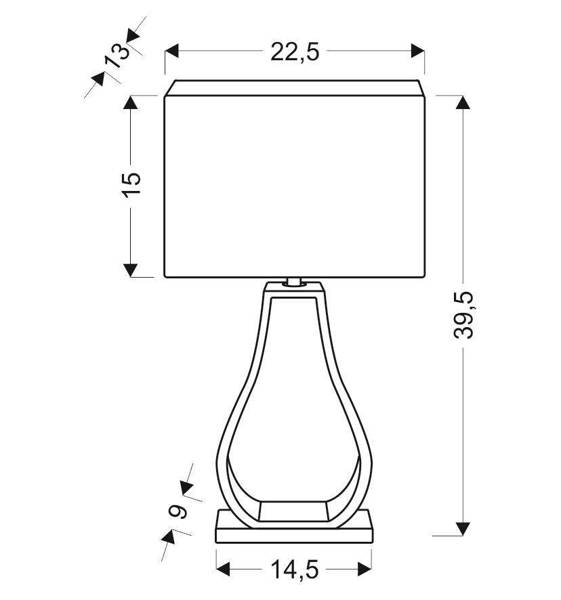 Lampa gabinetowa/stołowa/nocna FEMO 41-79985 podstawa beton/abażur brązowy 1x60W E27