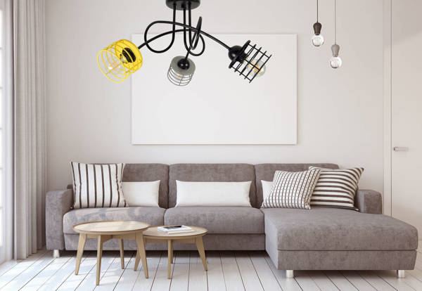 Lampa młodzieżowa w stylu loft Listwa Edison Koszyk 3