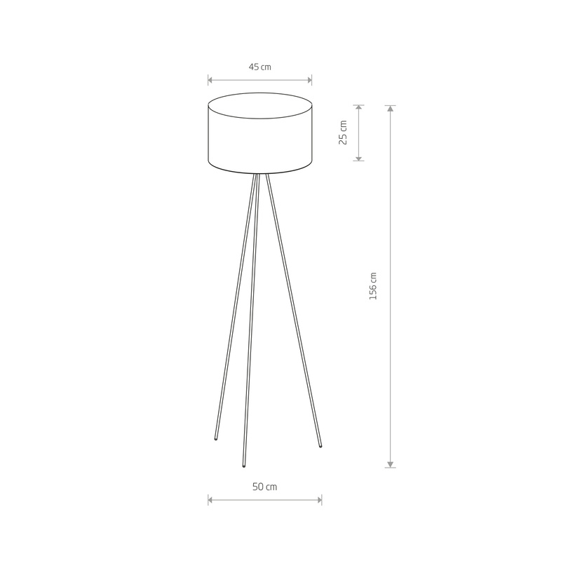 Lampa podłogowa stojąca CADILAC I 156cm 40W E27 | biały