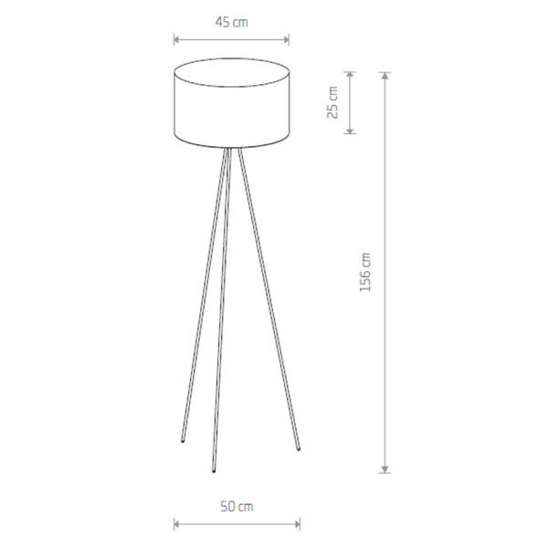 Lampa podłogowa stojąca CADILAC I 156cm 40W E27 | biały