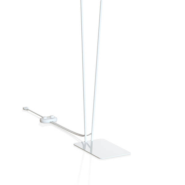 Lampa podłogowa stojąca podwójna MONO 120cm 10W GU10 | biały złoty