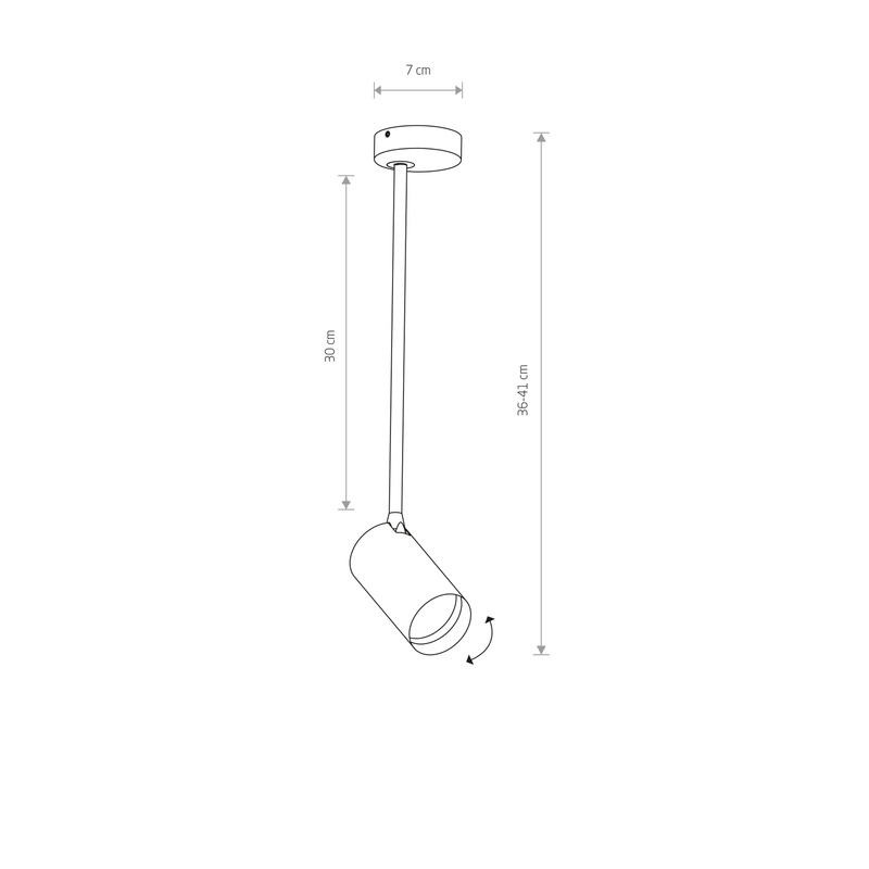 Lampa punktowa natynkowa MONO LONG M 36cm 10W GU10 | mosiądz