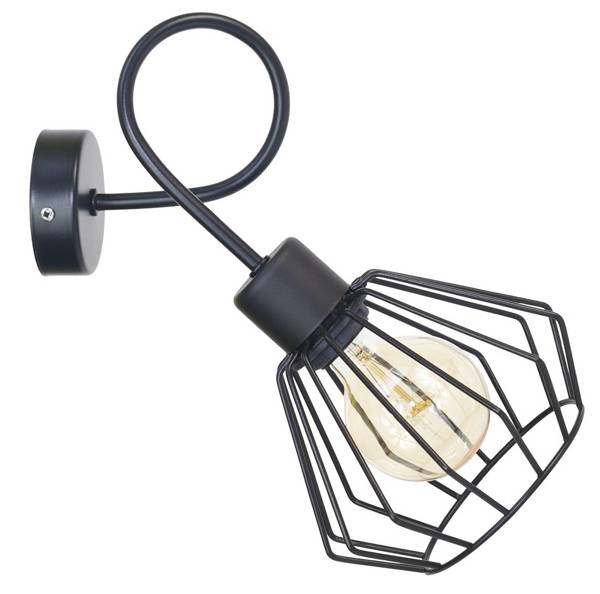 Lampa ścienna dla dziecka kinkiet czarny Edison Loft