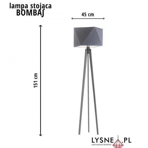 Lampa stojąca do pokoju dziecięcego niebieski abażur Bombaj