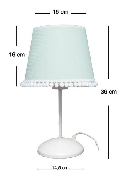 Lampa stołowa do pokoju dziecka pastelowa Pompony