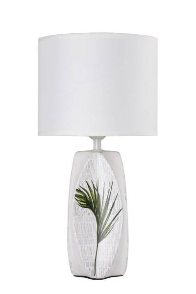 Lampa stołowa/nocna PALMA 41-79961 ceramiczna biała 1x60W E27