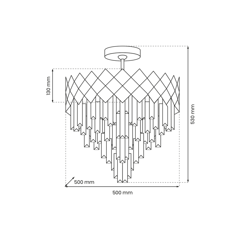 Lampa sufitowa CARISMA, złoty/transparentny, 9x40W E14, ML8891