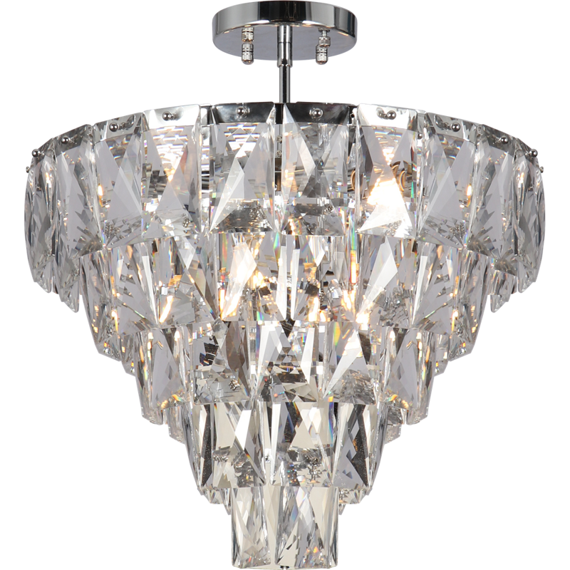 Lampa sufitowa CHELSEA, chrom/transparentny, 6x40W E14, ML8811