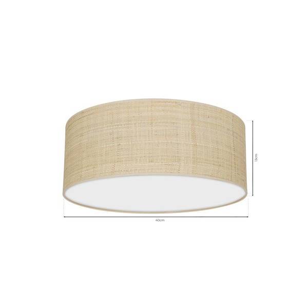 Lampa sufitowa MARSHALL WHITE / RATTAN 2xE27