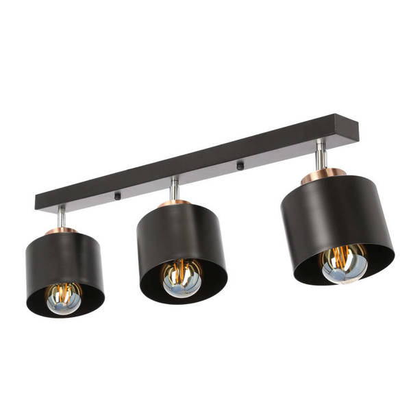 Lampa sufitowa czarna 3xE27 Olena 93-82558