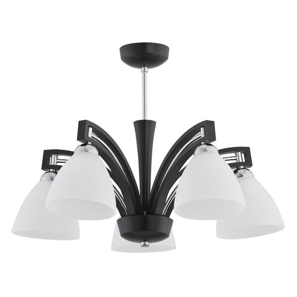 Lampa sufitowa do salonu Magnat  5xE27 wys. 41cm | czarny