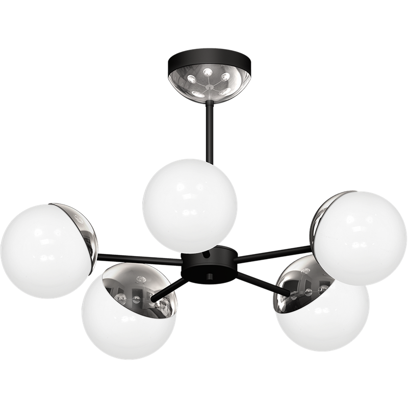 Lampa sufitowa nowoczesna szklana kula żyrandol SFERA V chrom śr. 66cm