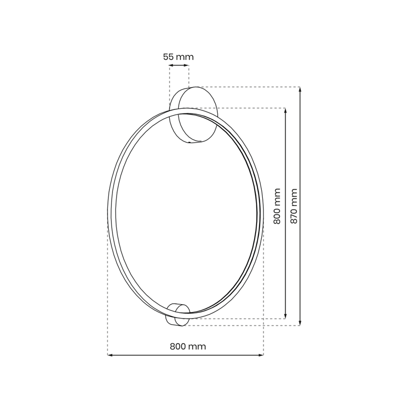 Lampa sufitowa/ścienna SATURNO, czarna, 46W LED, barwa neutralna 4000K, ML8860