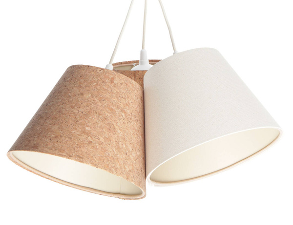 Lampa w stylu Boho z korka do pokoju dziewczynki i chłopca stożki  