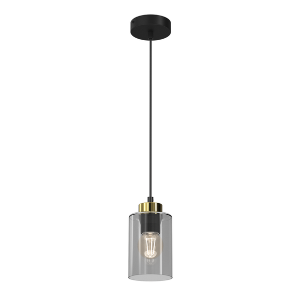 Lampa wisząca CHIC, MLP8383, czarny/złoty/dymiony, 1x60W E27